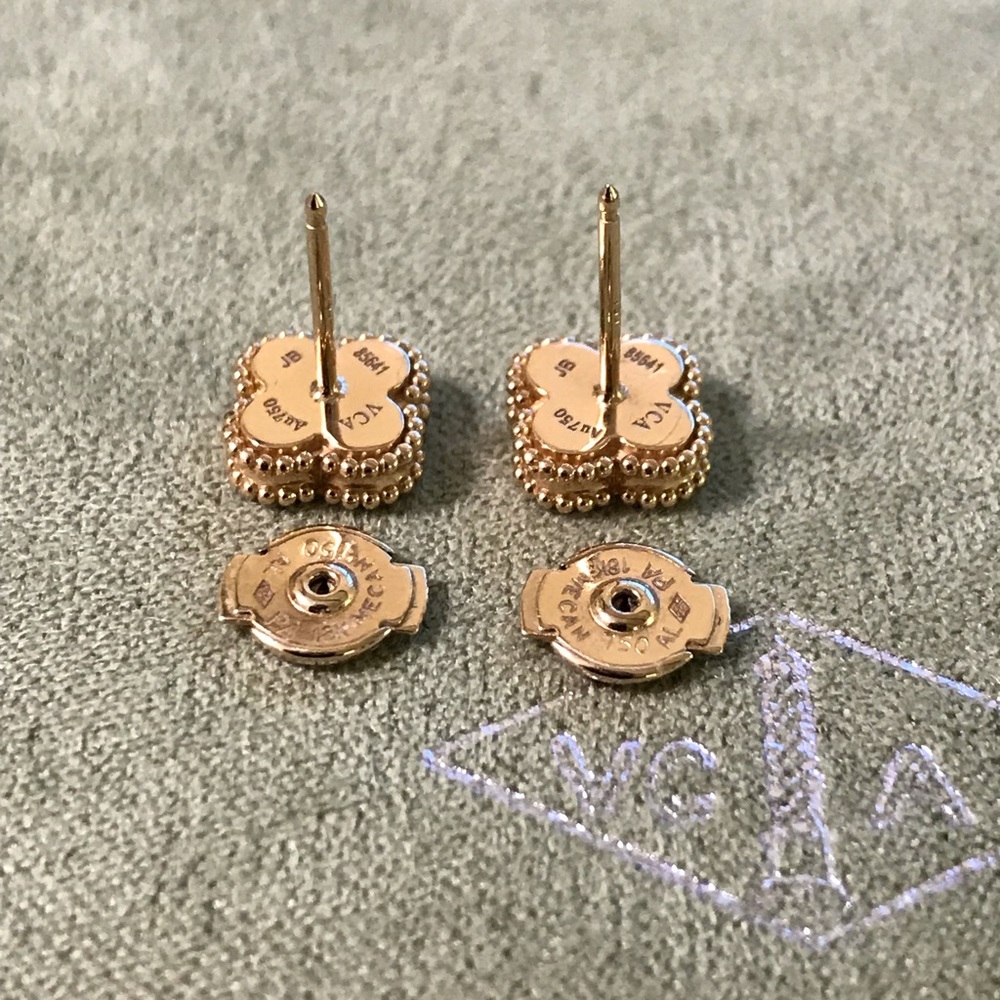 Van Cleef Sweet Alhambra earings.